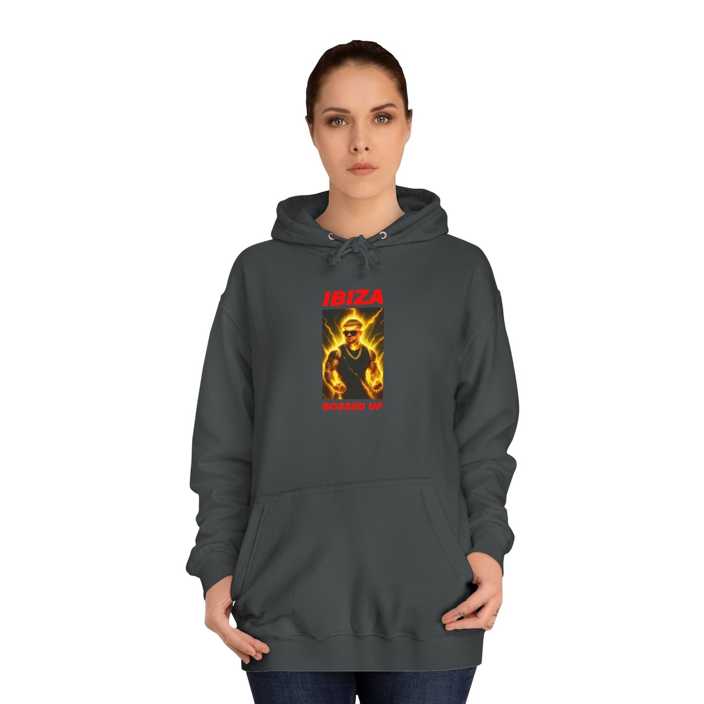 IBIZA College Hoodie, Unisex Sweatshirt, Festival Apparel, Retro Hoodie, Chill Vibes, Travel Gift, Music Lover Merch