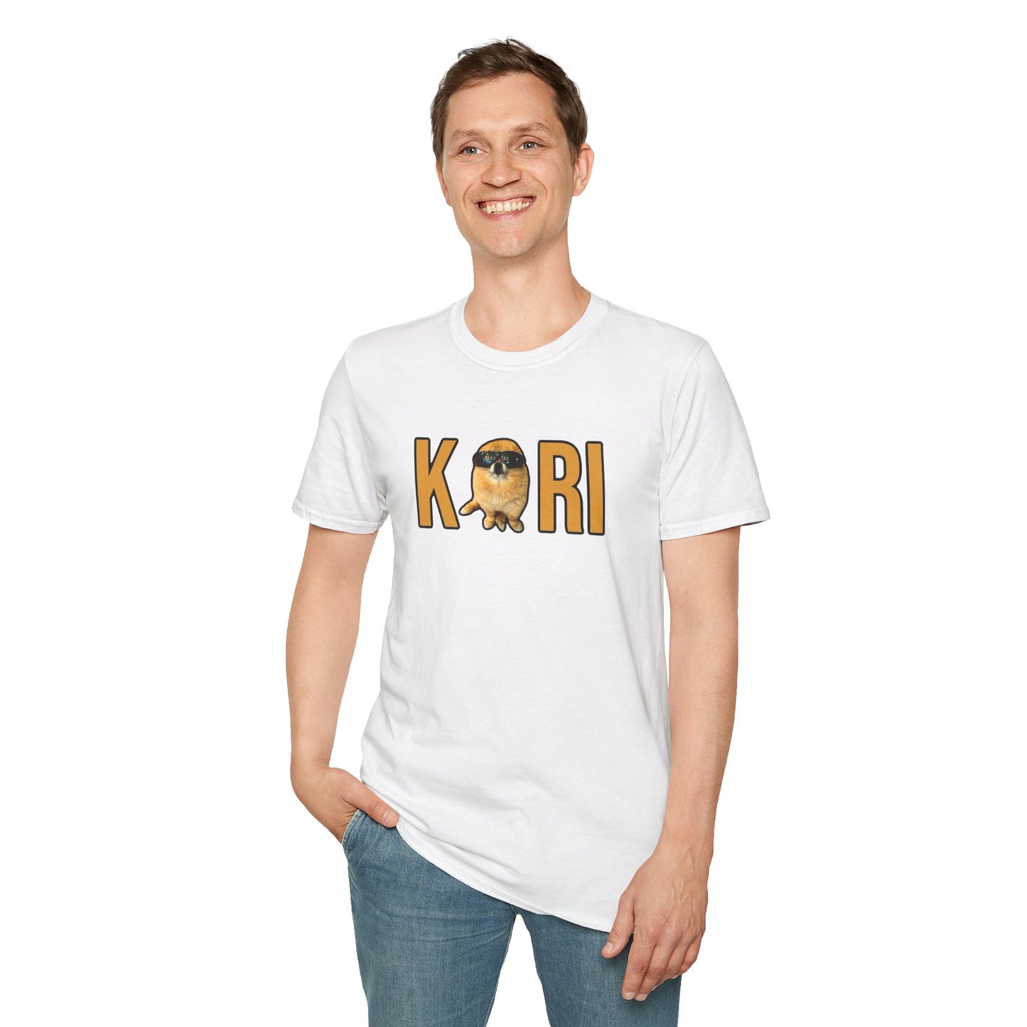 KORI Cute Animal Unisex Softstyle T-Shirt, Gift for Animal Lovers, Casual Wear, Trendy Tee, Birthday Gift, Summer Fashion