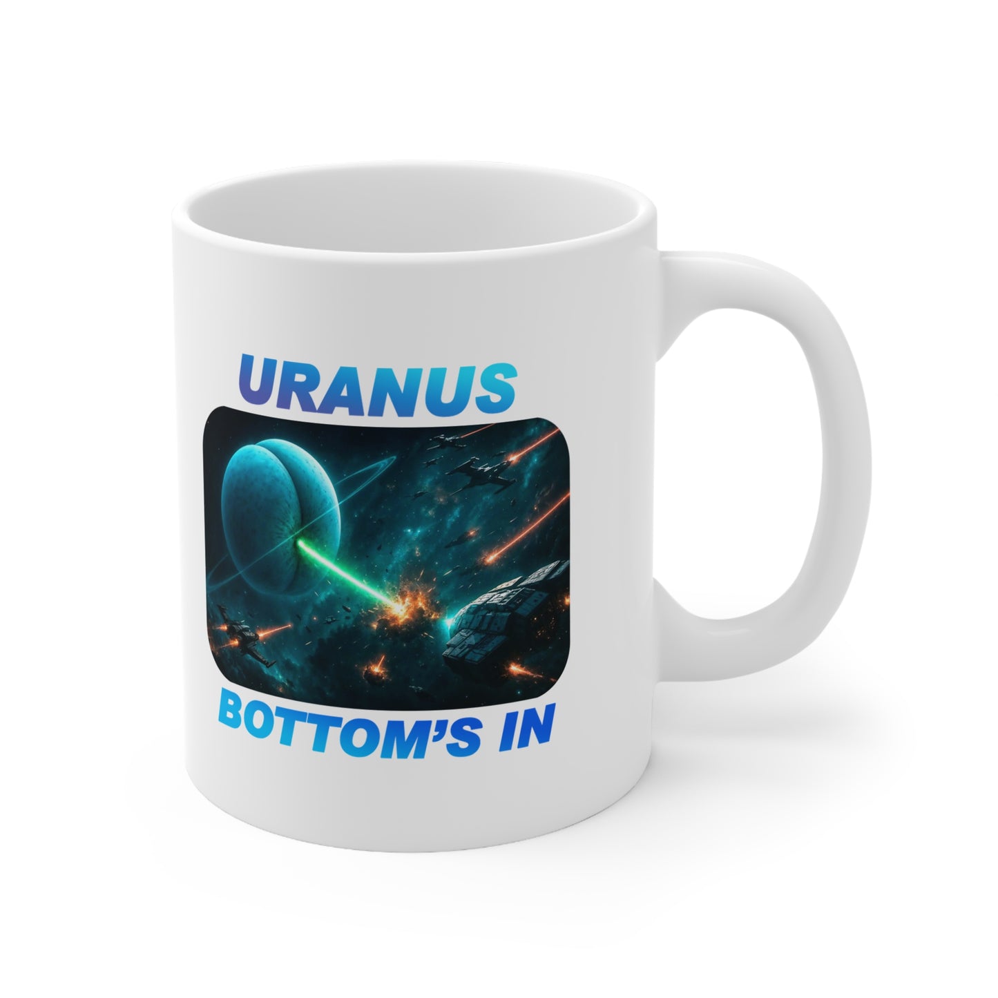 Uranus Bottom's In Coffee Mug - Fun Ceramic Cup for Space Lovers, Unique Gift for Dad, Astronomy Enthusiast, Quirky Home Decor, [...]