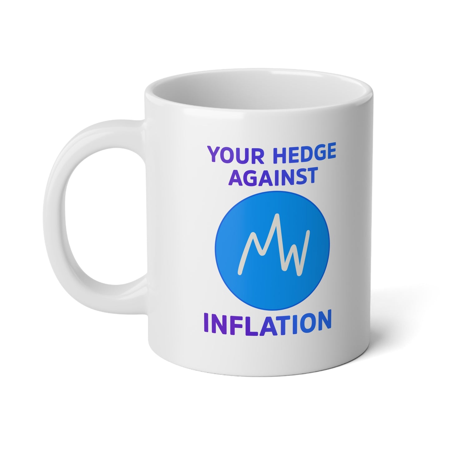 Inflation Fighter Jumbo Mug - 20oz Coffee Cup, Motivational Drinkware, Office Gift, Unique Humor Mug, Inflation Awareness