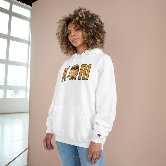 Kawaii Champion Hoodie with 'KORI' Design, Cute Gift for Animal Lovers, Cozy Sweatshirt, Casual Style for Everyday Wear, Unisex Pullover