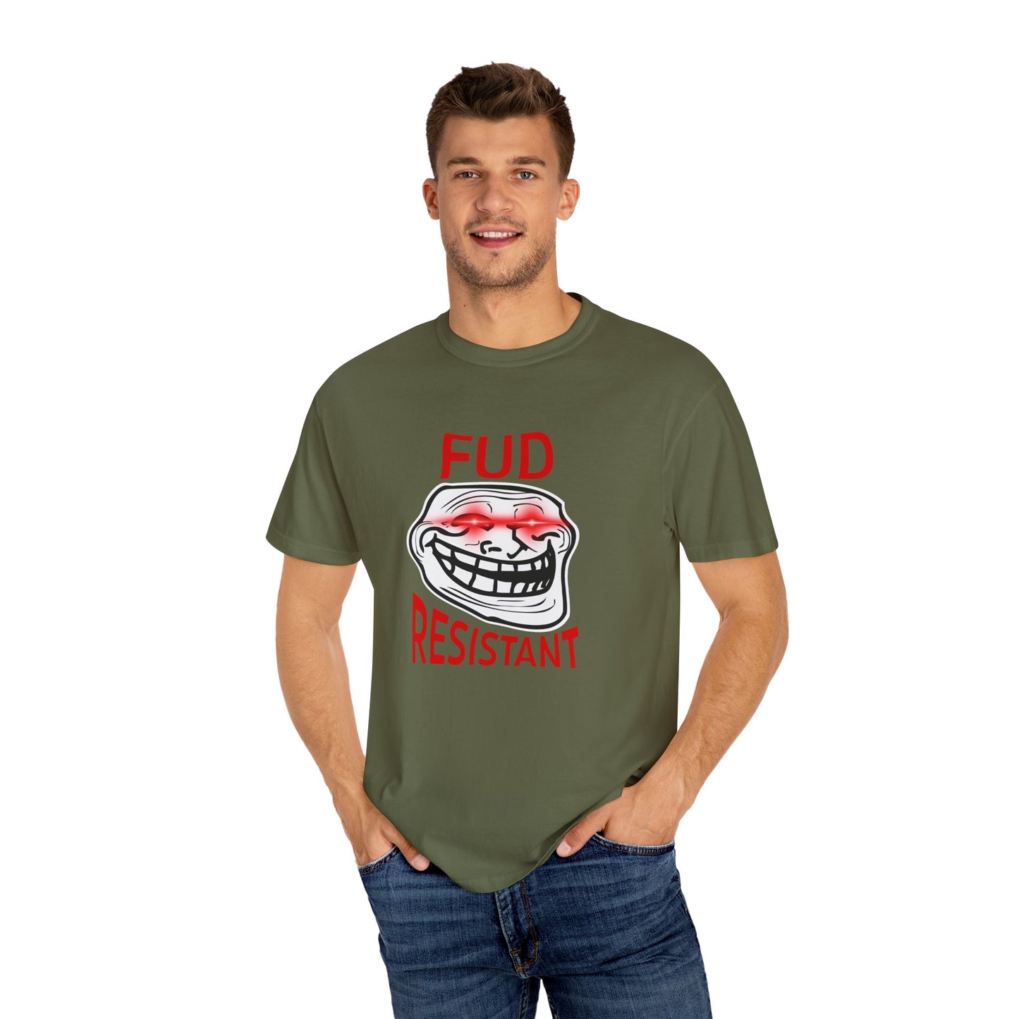 FUD Resistant T-Shirt - Funny Meme Tee, Gift for Friends, Casual Wear, Unisex Humor Shirt, Geeky Apparel
