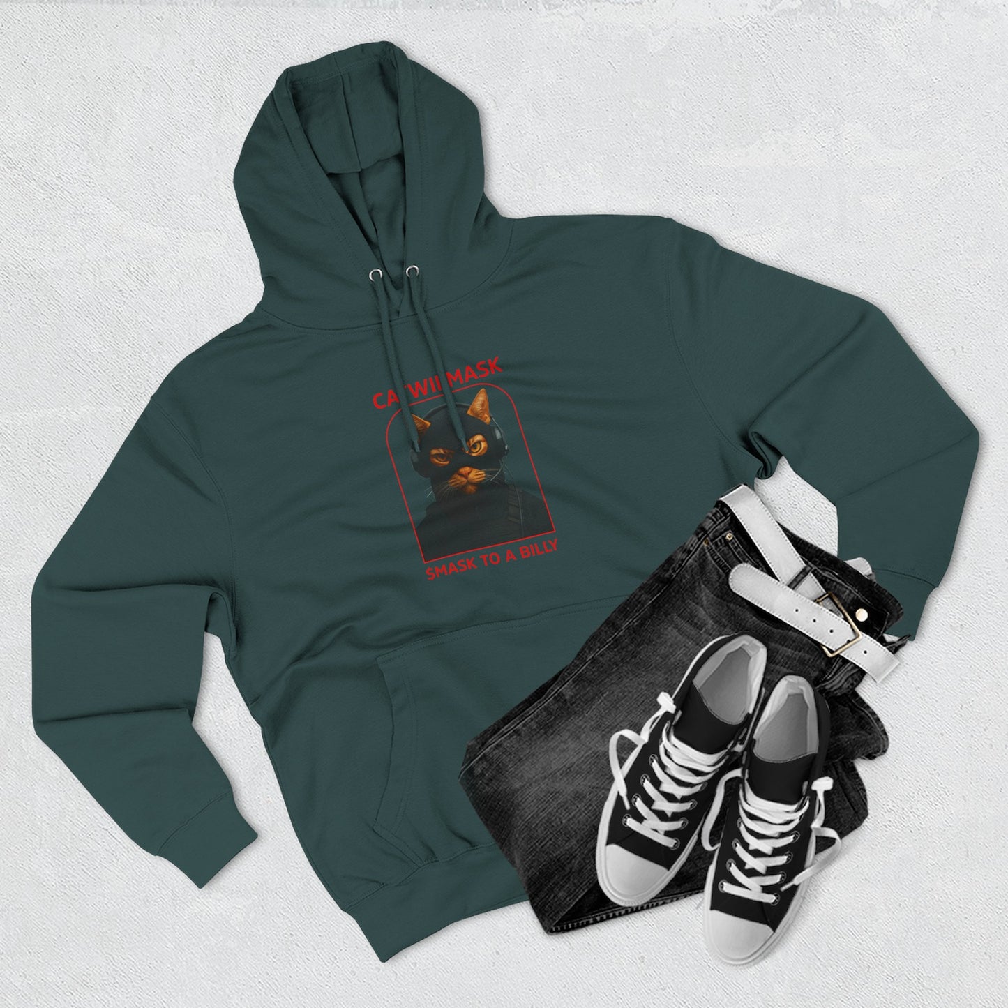 Cozy Cat Mask Hoodie | Fleece Pullover, Cat Lover Gift, Funny Sweatshirt, Perfect for Winter, Unique Pet Apparel, Kawaii Fleece Hoodie