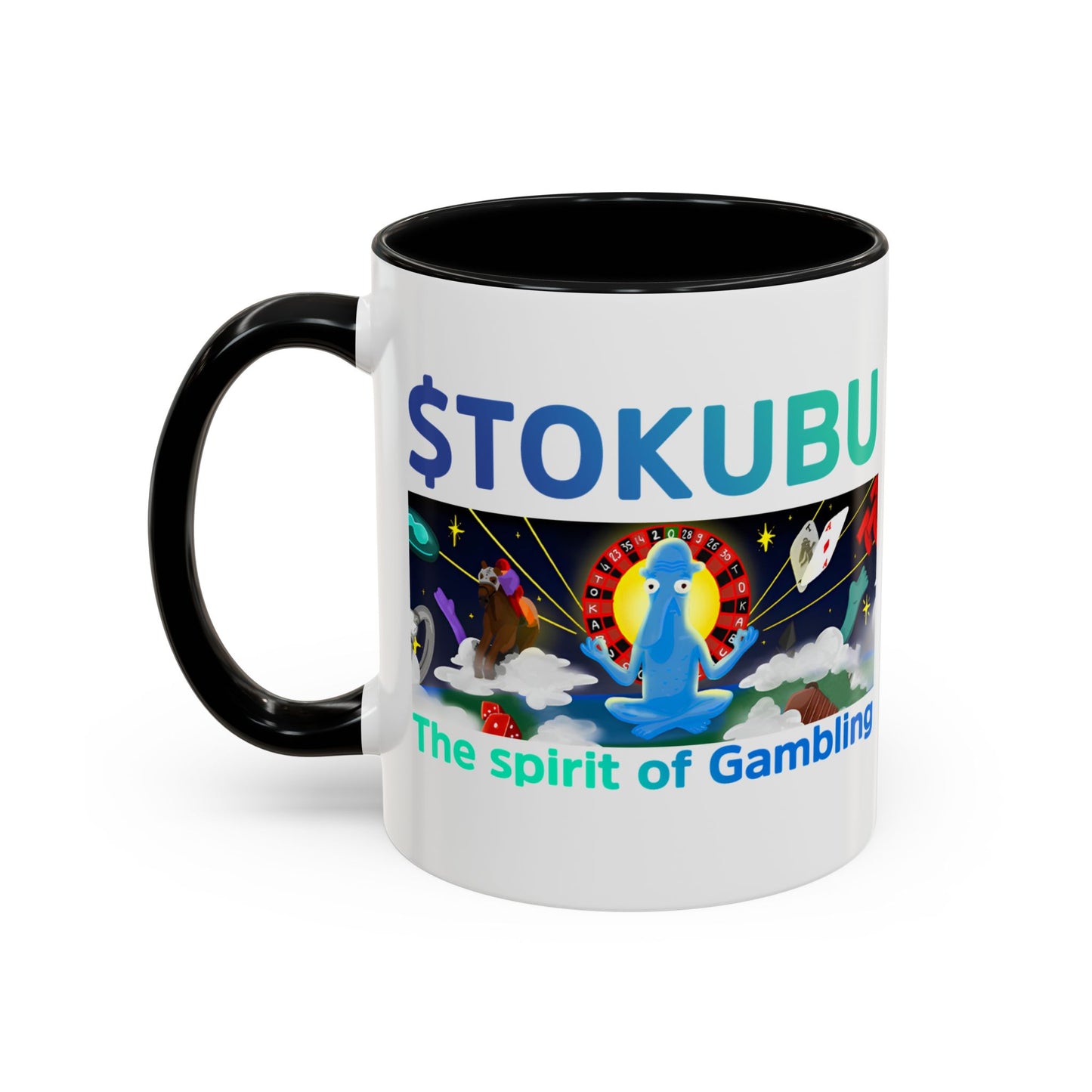Gambling Spirit Coffee Mug, Accent Mug for Enthusiasts, Unique Gift for Gamblers, Playful Design for Daily Use, Fun Office Mug